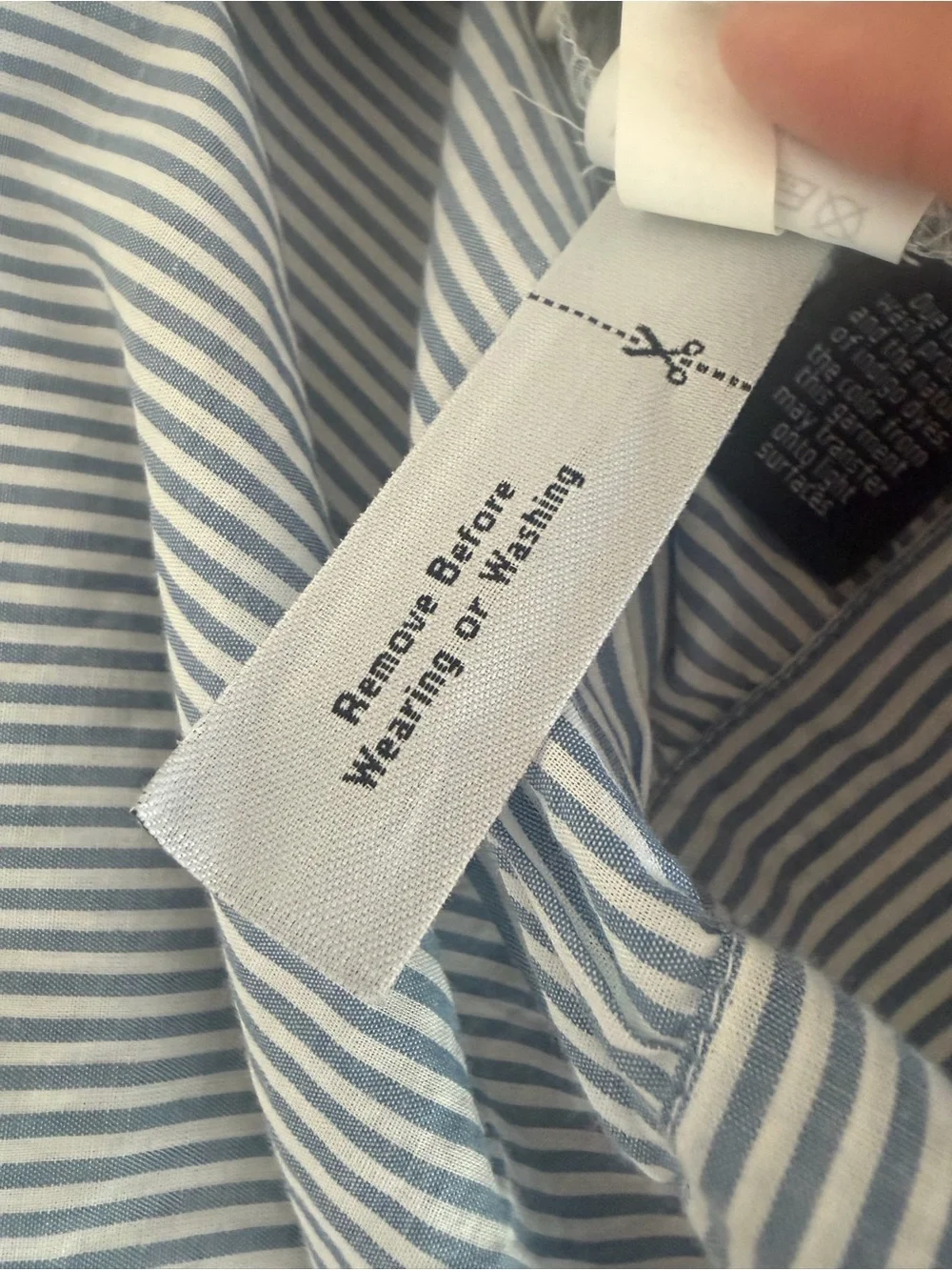 Madewell Blue and White Striped Wrap Blouse size S NWOT